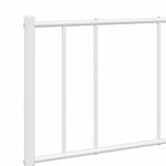 Metal Bed Frame without Mattress with Headboard White 140x200cm - Bargainia.com - 