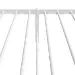 Metal Bed Frame without Mattress with Headboard White 80x200cm - Bargainia.com - 