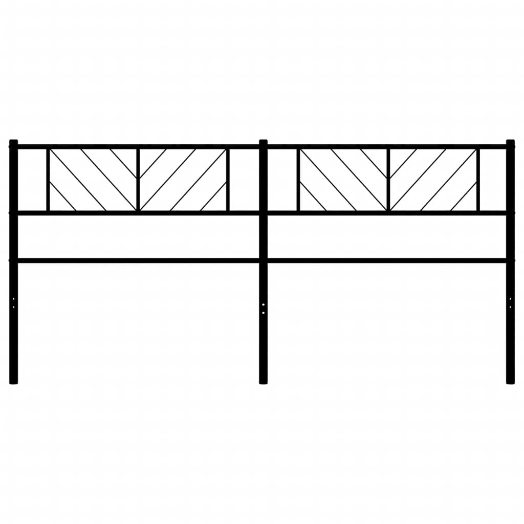 Metal Headboard Black 200 cm - Bargainia.com - 