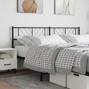 Metal Headboard Black 200 cm - Bargainia.com - 