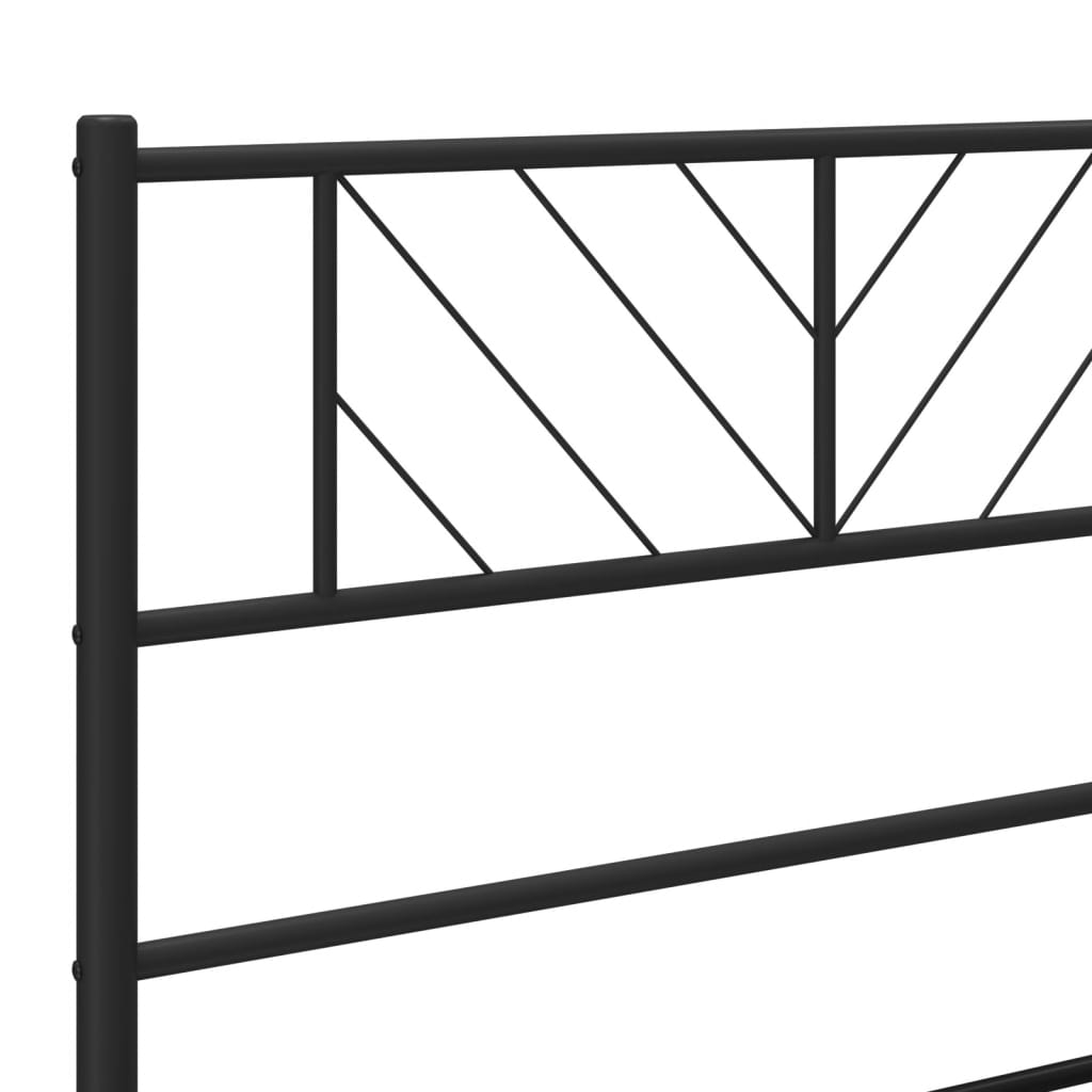 Metal Headboard Black 200 cm - Bargainia.com - 