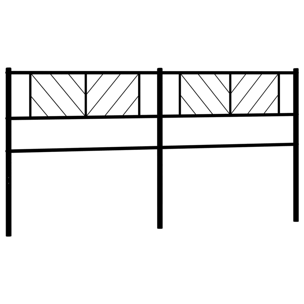 Metal Headboard Black 200 cm - Bargainia.com - 
