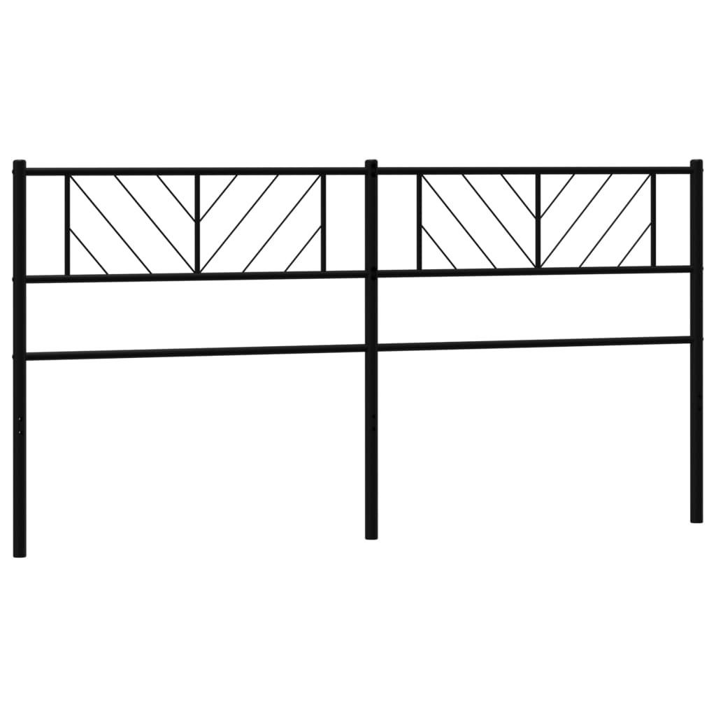 Metal Headboard Black 200 cm - Bargainia.com - 