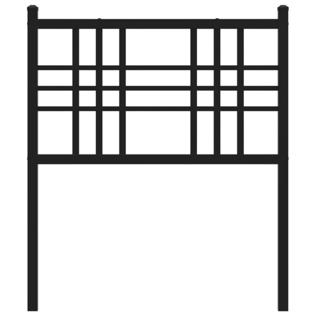 Metal Headboard Black 75cm - Bargainia.com - 