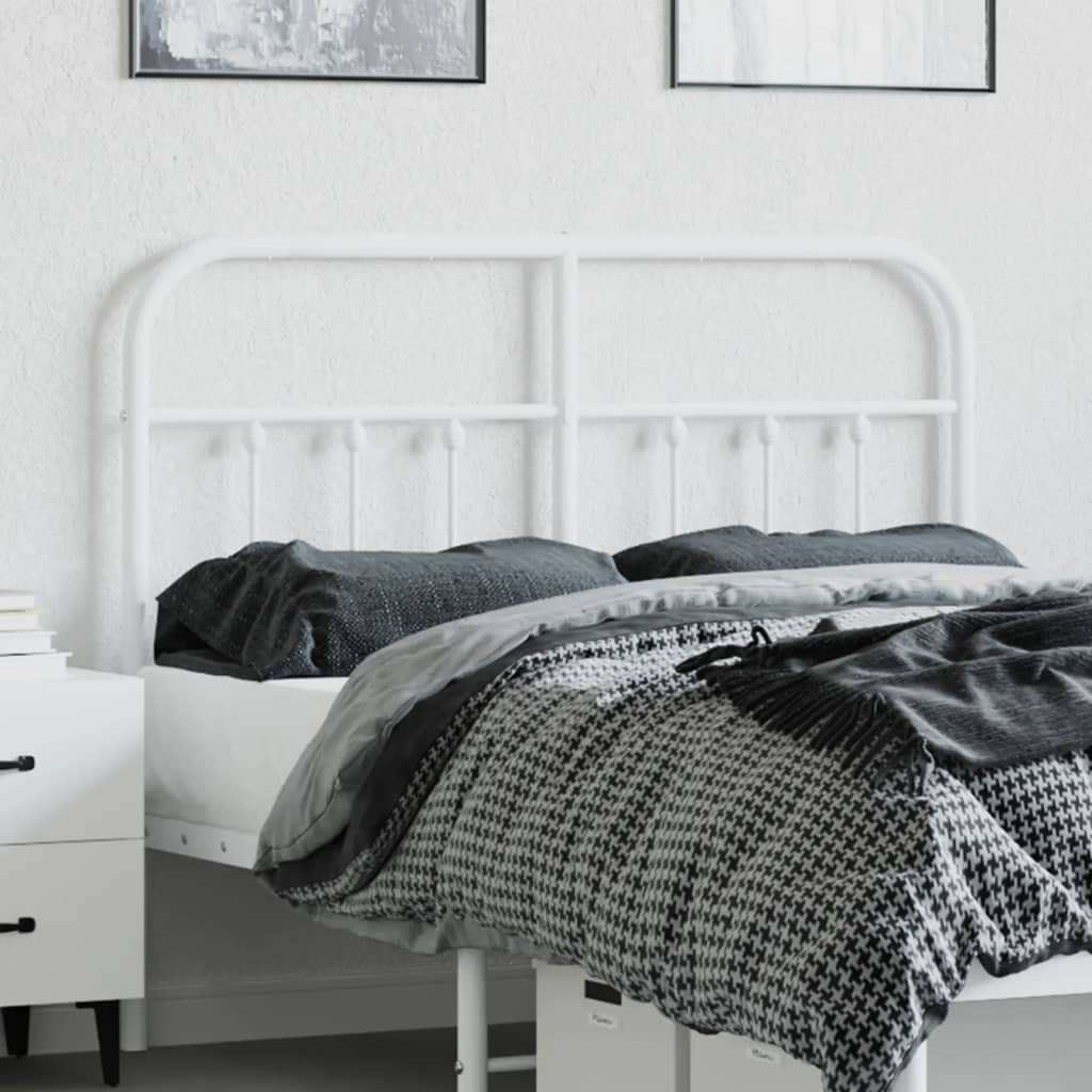 Metal Headboard White 120 cm - Bargainia.com - 
