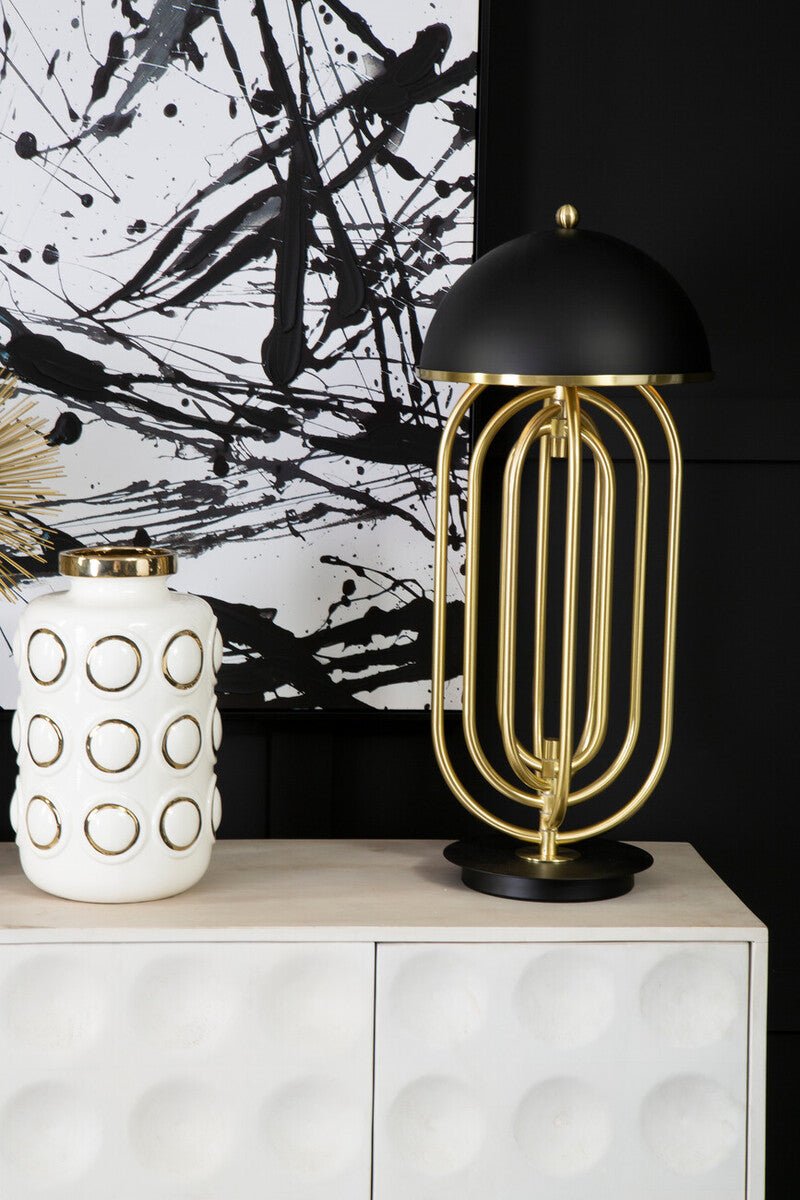 Metropolis Table Lamp With Black Shade - Bargainia.com - 5018705481975