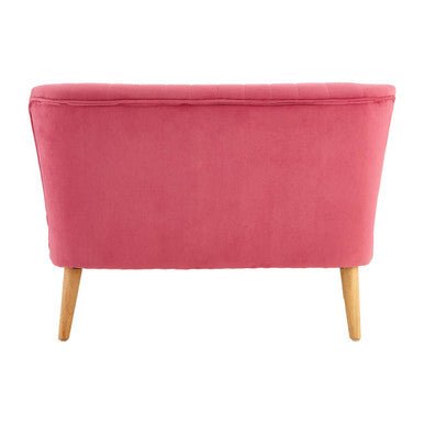 Mia 2 Seat Pink Velvet Kids Sofa - Bargainia.com - 