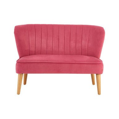 Mia 2 Seat Pink Velvet Kids Sofa - Bargainia.com - 