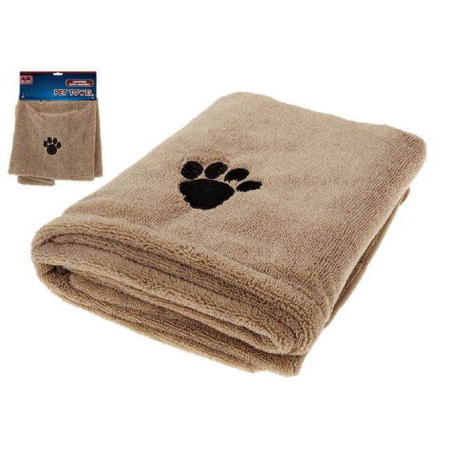 Microfibre Super Absorbent Pet Towel - 110 x 71cm-5.03E+12-Bargainia.com