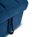 Milo Blue Corner Chaise Sofa Bed with Storage - Velvet Sofa Bed & Pull Out Bed - Bargainia.com - 