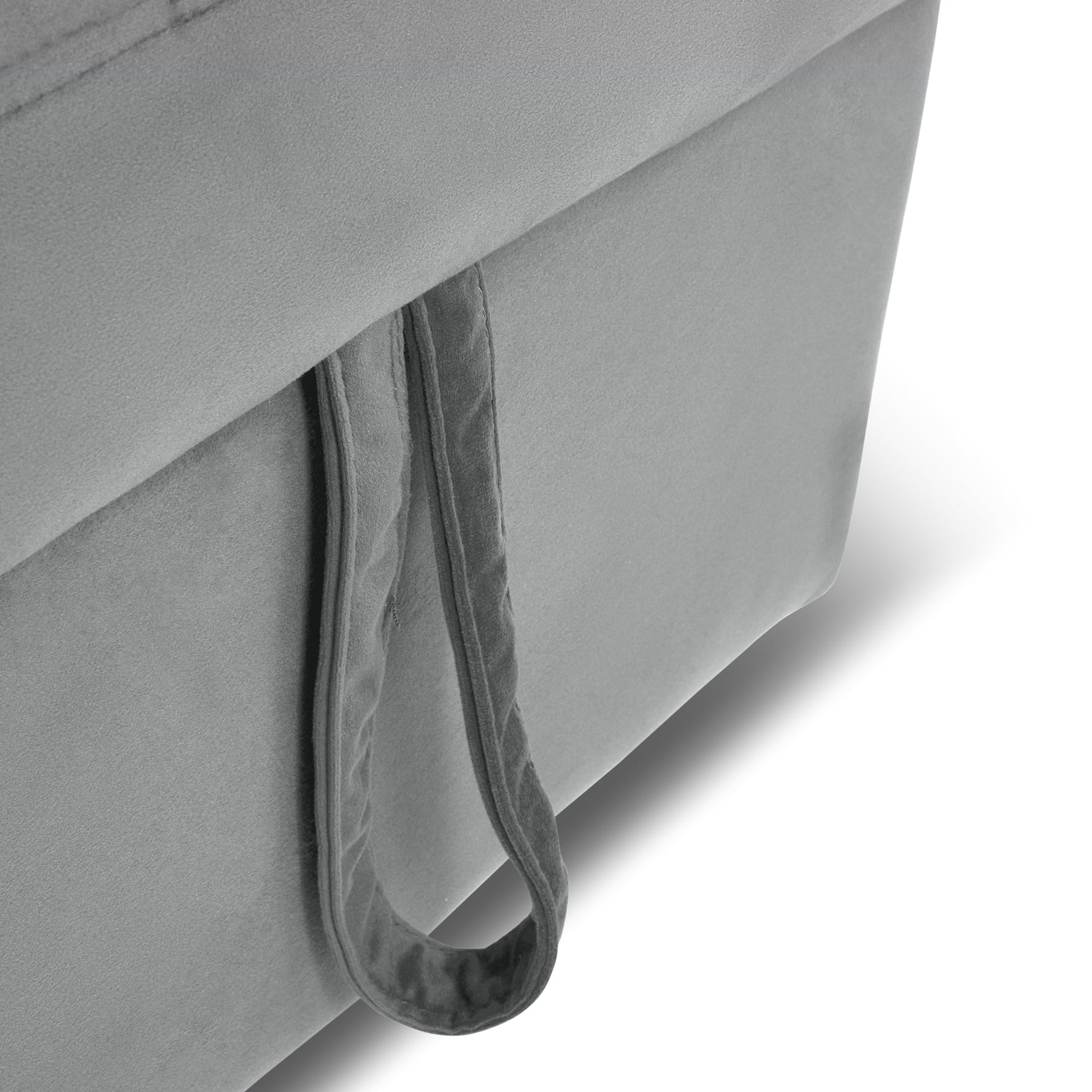Milo Grey Corner Sofa Bed with Storage - Velvet Sofa Bed & Pull Out Bed - Bargainia.com - 