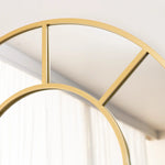 Mio - Full Length Gold Metal Arched Window Mirror - 200cm x 120cm - Bargainia.com - 
