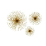 Mirano Set Of 3 Gold Finish Starburst Wall Decor - Bargainia.com - 5018705493718
