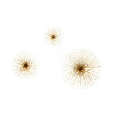 Mirano Set Of 3 Gold Finish Starburst Wall Decor - Bargainia.com - 5018705493718