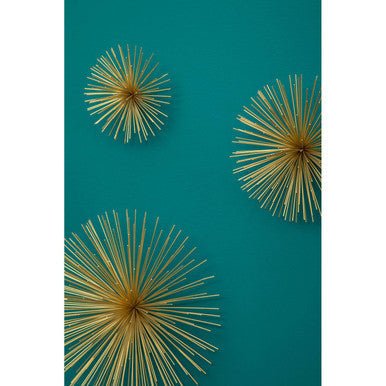 Mirano Set Of 3 Gold Finish Starburst Wall Decor - Bargainia.com - 5018705493718