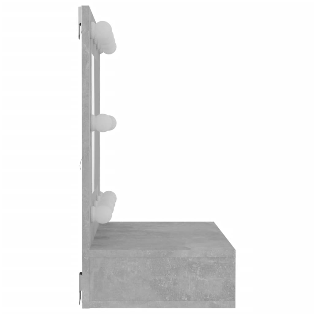 Mirror Cabinet with LED Concrete Grey 60x31.5x62 cm - Bargainia.com - 8720286644836 - 808886