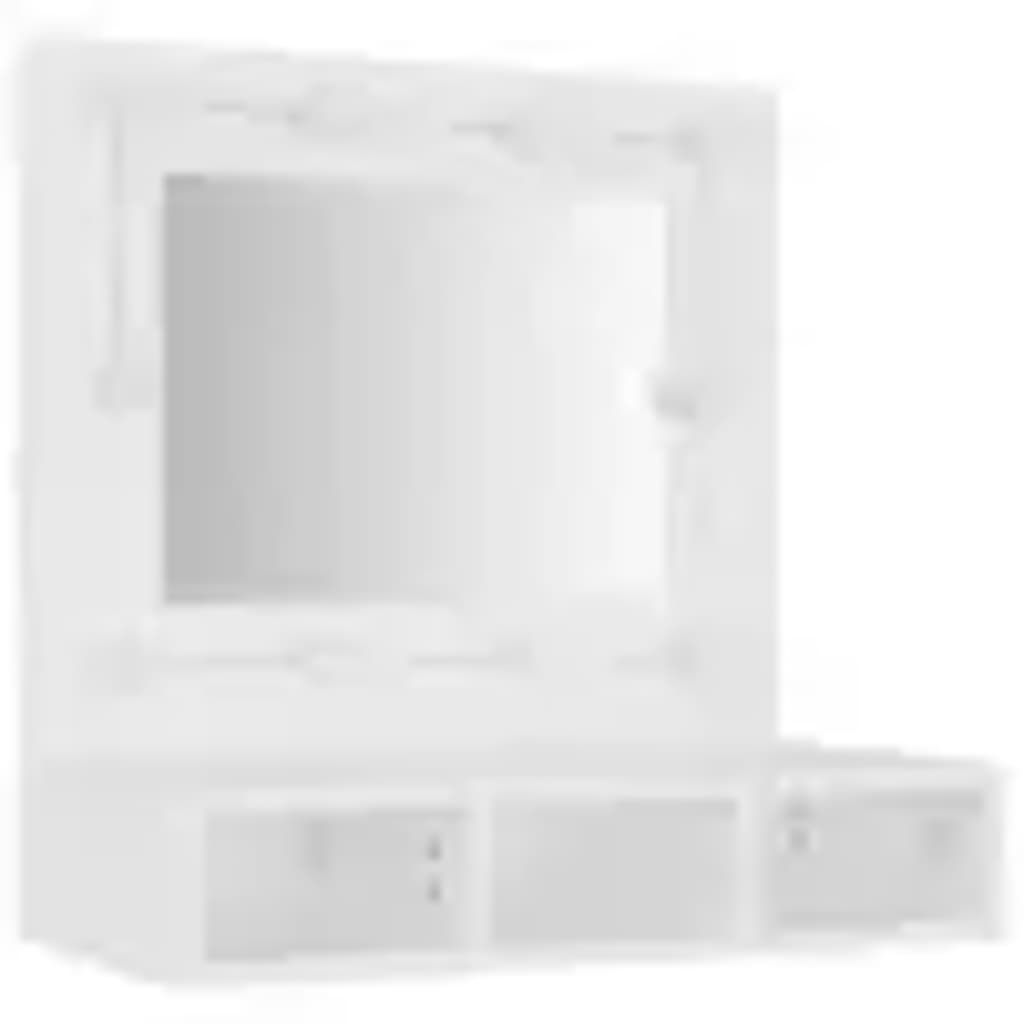 Mirror Cabinet with LED White 60x31.5x62 cm - Bargainia.com - 