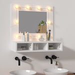 Mirror Cabinet with LED White 60x31.5x62 cm - Bargainia.com - 