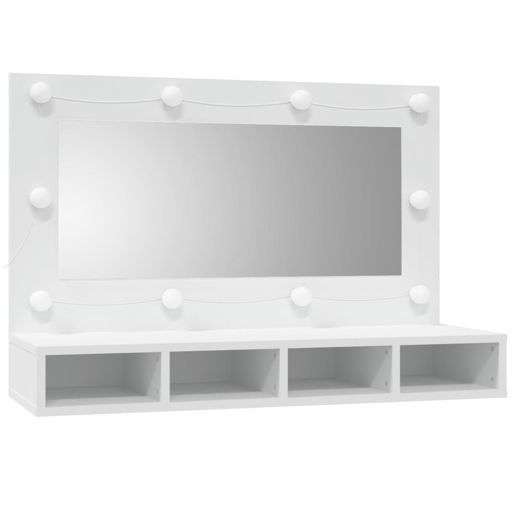 Mirror Cabinet with LED White 90x31.5x62 cm - Bargainia.com - 8720286644881 - 808891