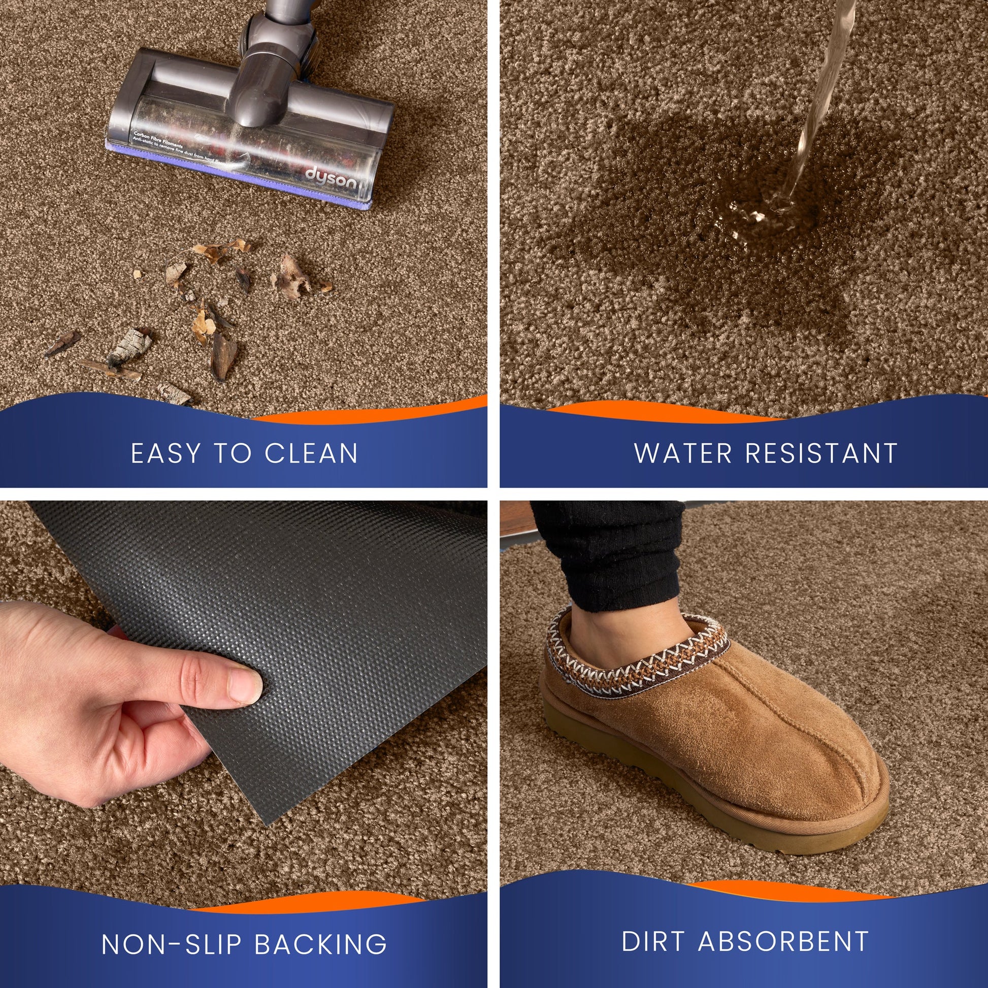 Mocha Candy Non-Slip Heavy Duty Barrier Door Mat - Assorted Sizes Door Mats Clearance