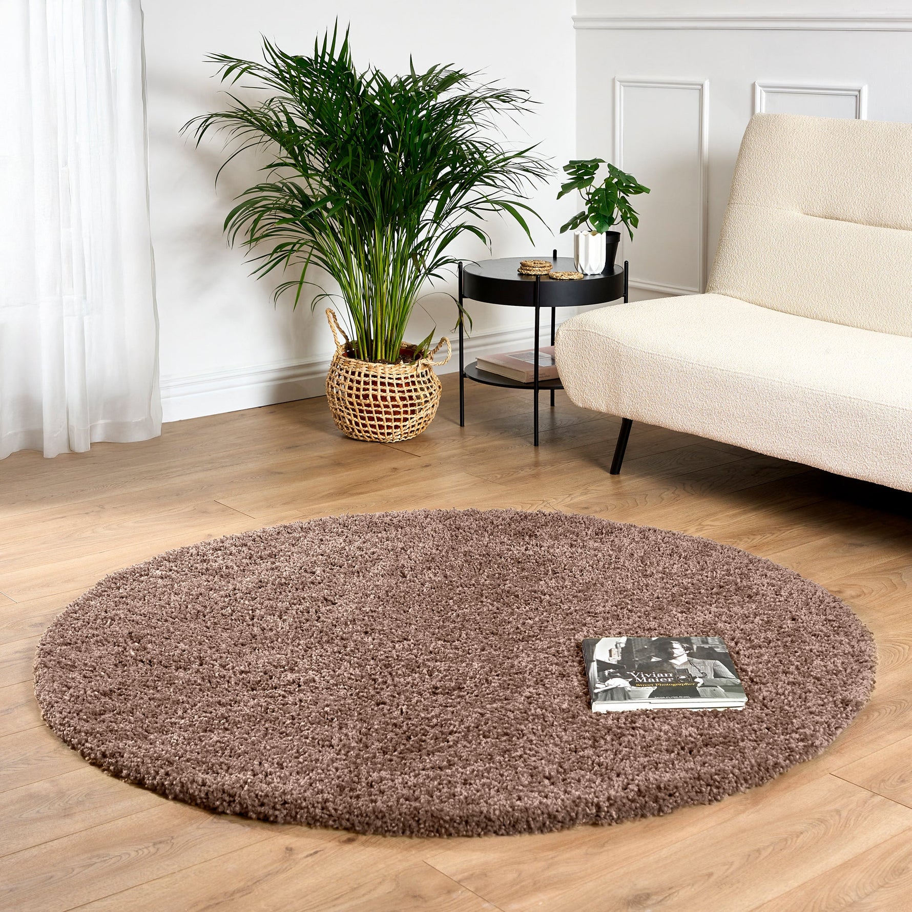 Mocha Thick Shaggy Rug - California - Bargainia.com - 