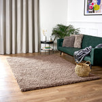 Mocha Thick Shaggy Rug - California - Bargainia.com - 