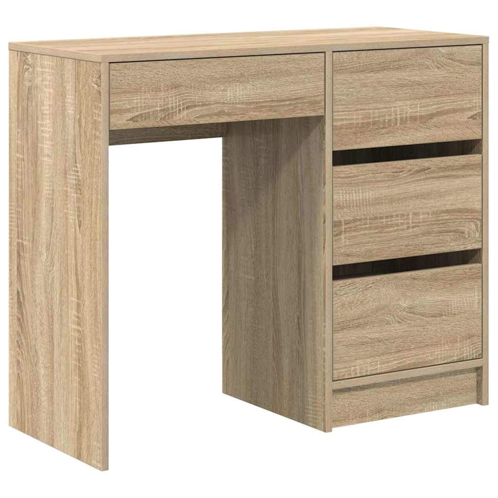 Modern Wooden Home Office Writing Computer Desk Table With 4 Storage Drawers - Bargainia.com - 8721158252128 - 869492
