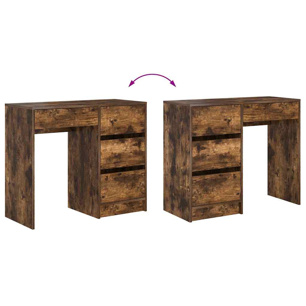 Modern Wooden Home Office Writing Computer Desk Table With 4 Storage Drawers - Bargainia.com - 8721158252142 - 869494