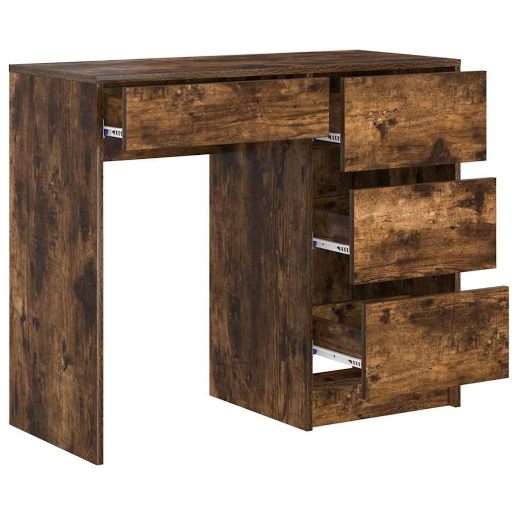 Modern Wooden Home Office Writing Computer Desk Table With 4 Storage Drawers - Bargainia.com - 8721158252142 - 869494