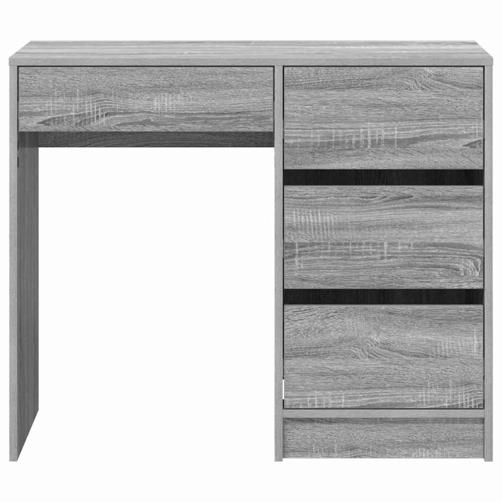 Modern Wooden Home Office Writing Computer Desk Table With 4 Storage Drawers - Bargainia.com - 8721158252159 - 869495