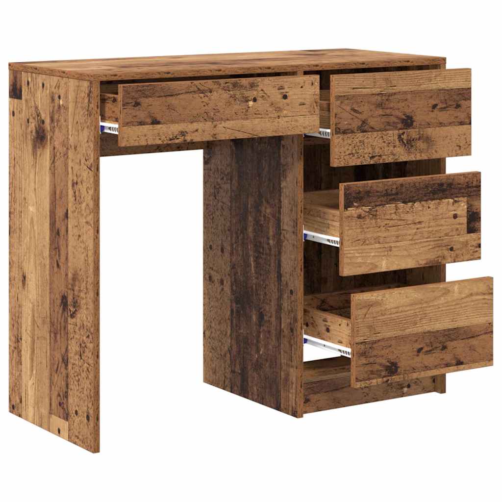 Modern Wooden Home Office Writing Computer Desk Table With 4 Storage Drawers - Bargainia.com - 8721158252166 - 869496