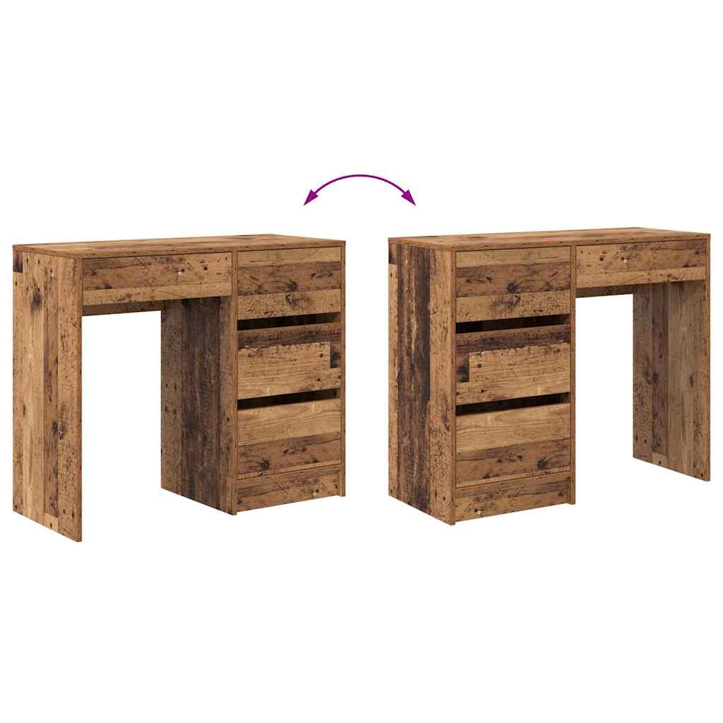 Modern Wooden Home Office Writing Computer Desk Table With 4 Storage Drawers - Bargainia.com - 8721158252166 - 869496