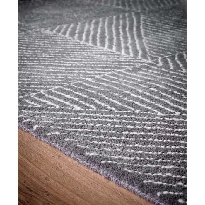 Modern Wool Rug Geometric Design - Bargainia.com - 5026134637740 - GEOMET_CHARCX_080X150