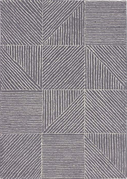 Modern Wool Rug Geometric Design - Bargainia.com - 5026134637740 - GEOMET_CHARCX_080X150