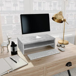 Monitor Stand Concrete Grey 42x24x13 cm Engineered Wood - Bargainia.com - 