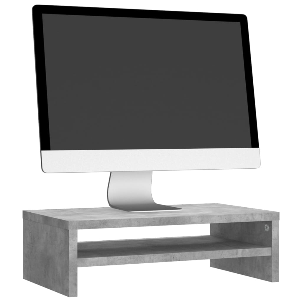 Monitor Stand Concrete Grey 42x24x13 cm Engineered Wood - Bargainia.com - 8719883673813 - 800220