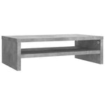 Monitor Stand Concrete Grey 42x24x13 cm Engineered Wood - Bargainia.com - 