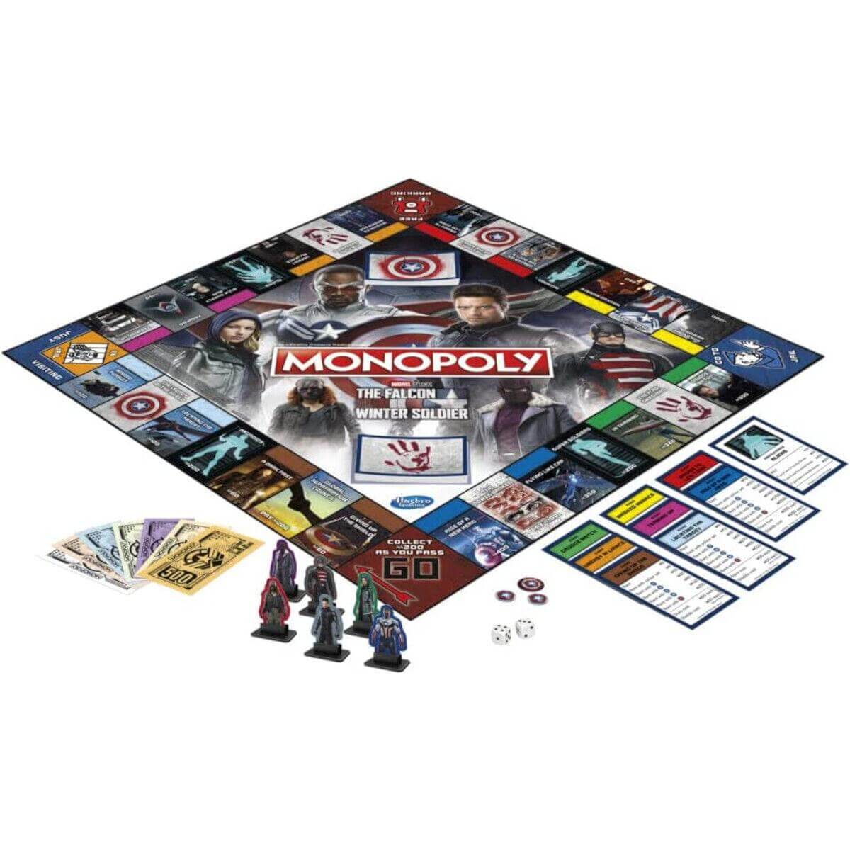 Monopoly Board Game - Marvel Studios The Falcon and The Winter Soldier Edition Clearance