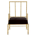 Monroe Gold and Black Velvet Accent Chair - Bargainia.com - 5018705419022