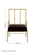 Monroe Gold and Black Velvet Accent Chair - Bargainia.com - 5018705419022