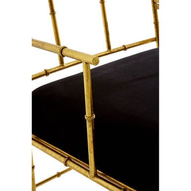 Monroe Gold and Black Velvet Accent Chair - Bargainia.com - 5018705419022