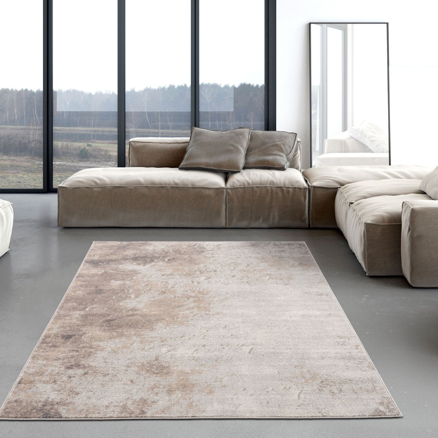 Montana Abstract Brown Rug - Bargainia.com - 