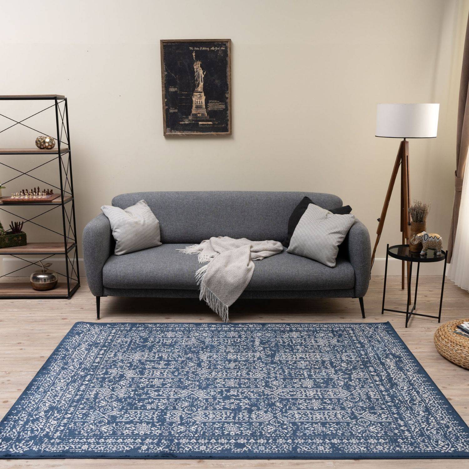 Montana Blue Rug | 3716Bl - Bargainia.com - 