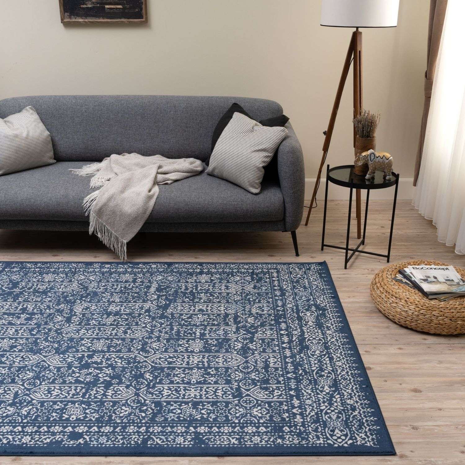 Montana Blue Rug | 3716Bl - Bargainia.com - 5056584568158 - MT_3716_blue_80x150