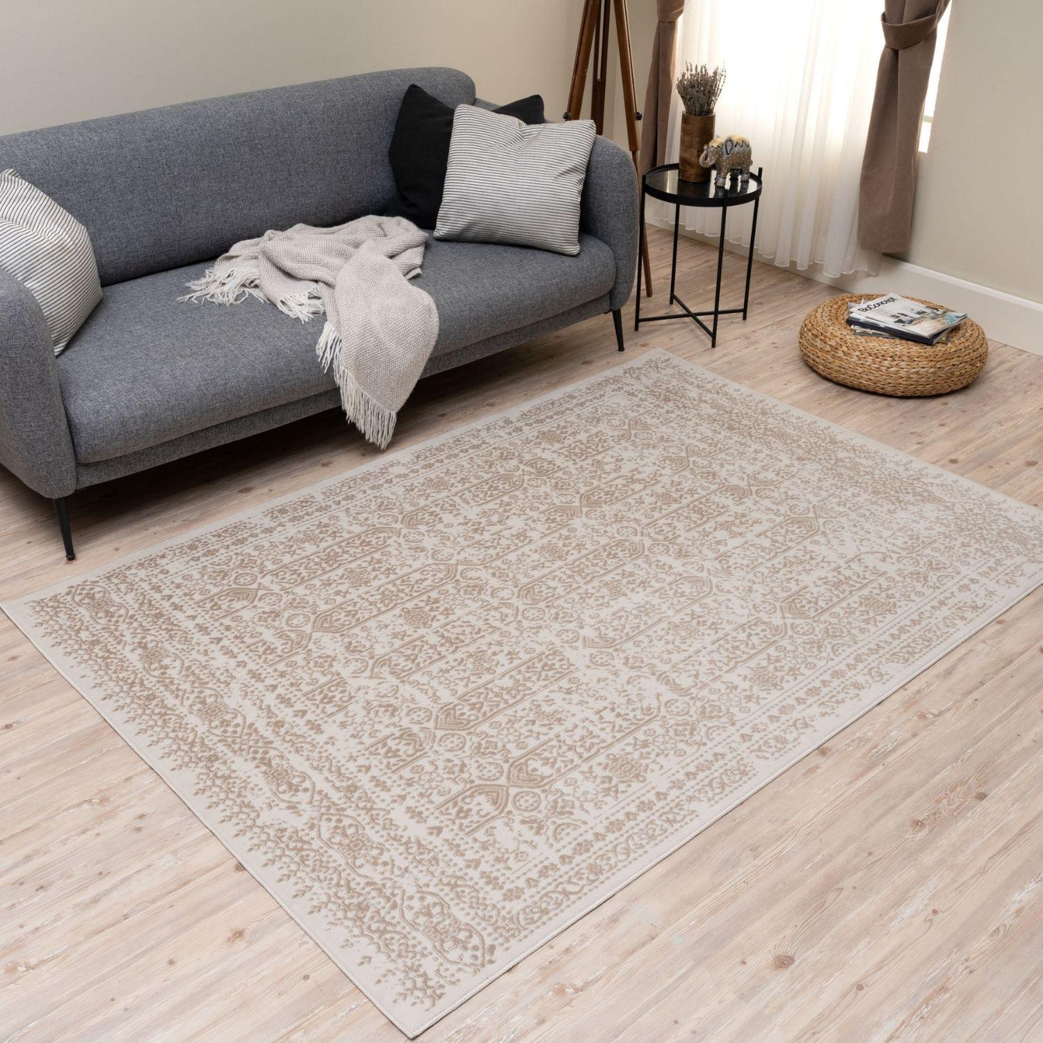 Montana Cream and Beige Rug | 3716CB - Bargainia.com - 5056584571974 - MT_3716_cream_80x150