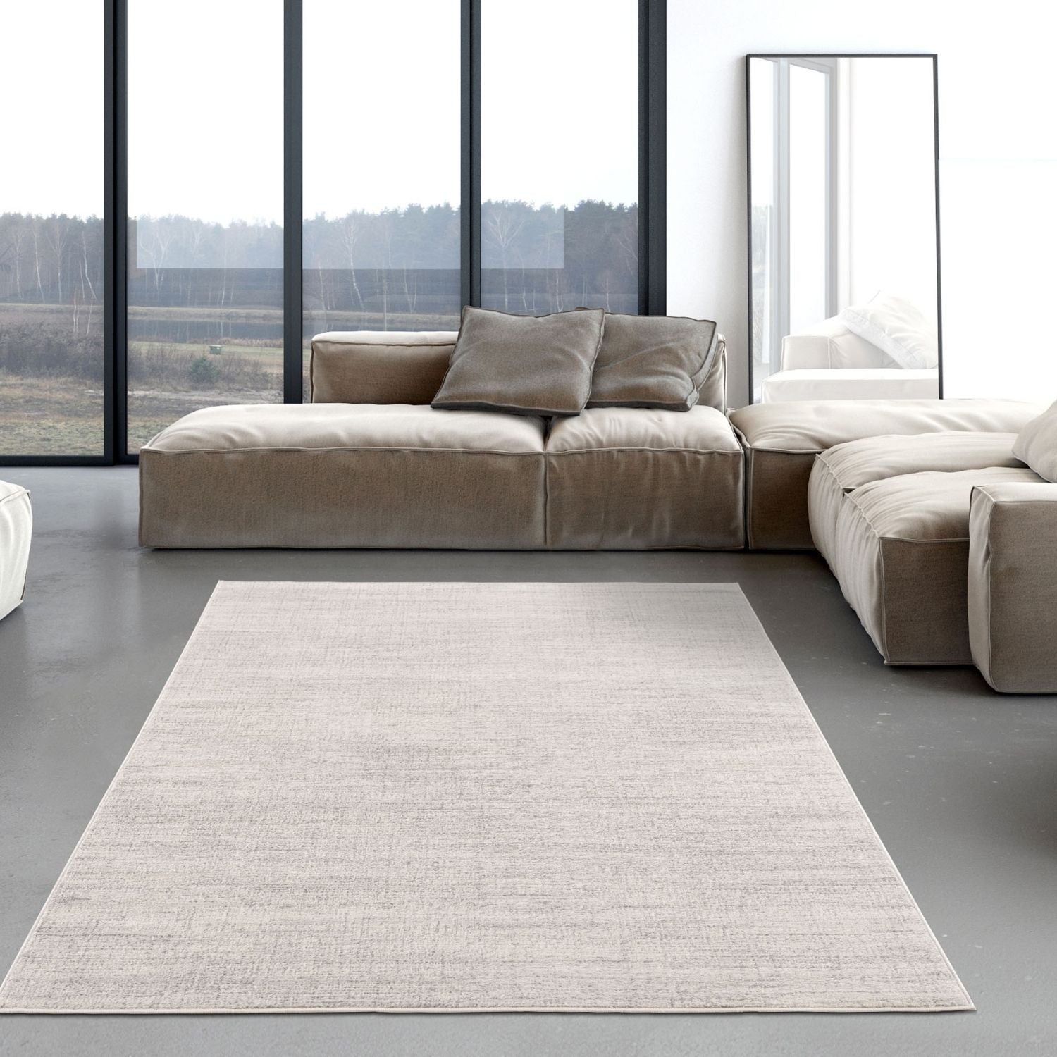 Montana Cream & Grey Rug | 3800 - Bargainia.com - 5060682977293 - 2192