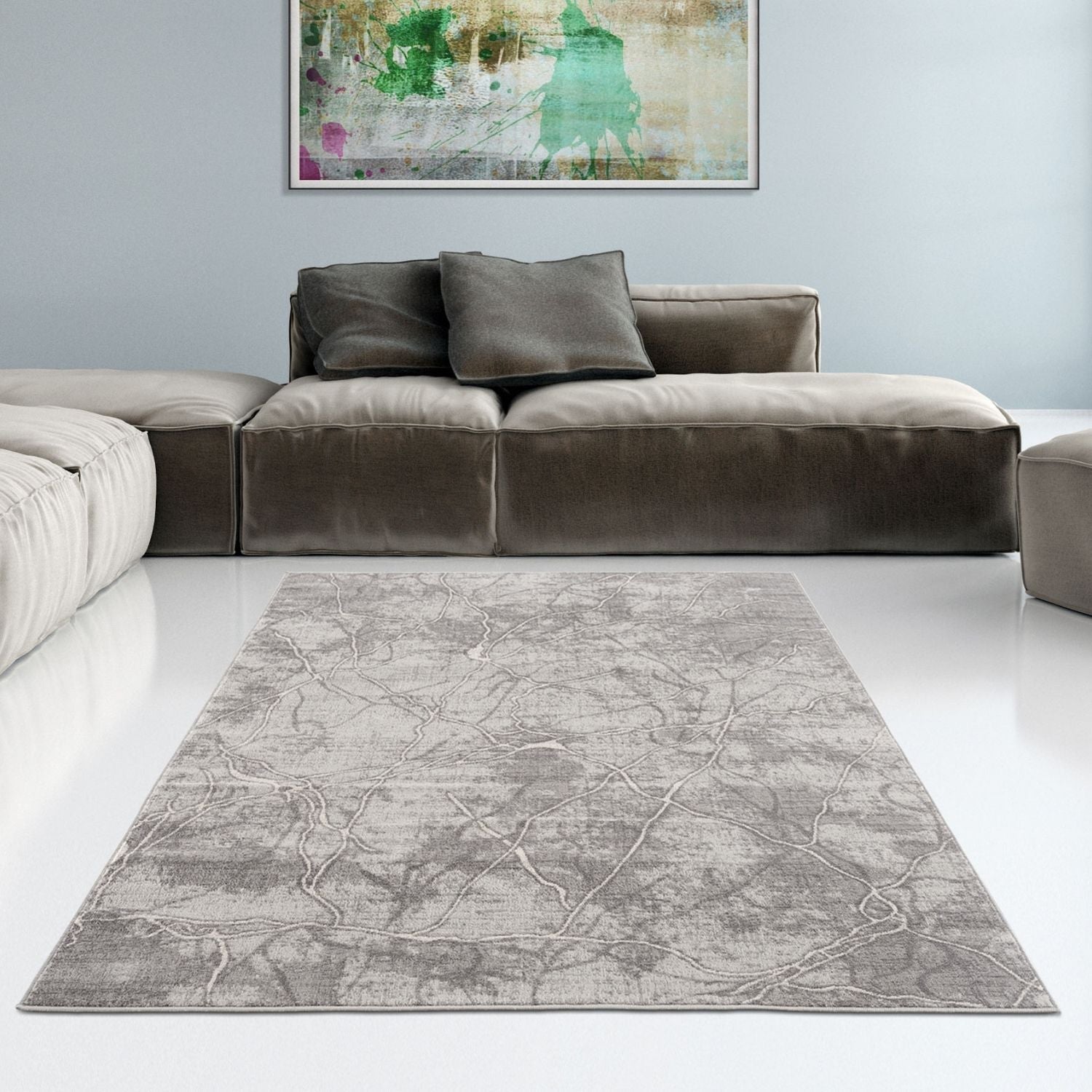 Montana Modern Dark Grey Rugs | 3740DG - Bargainia.com - 