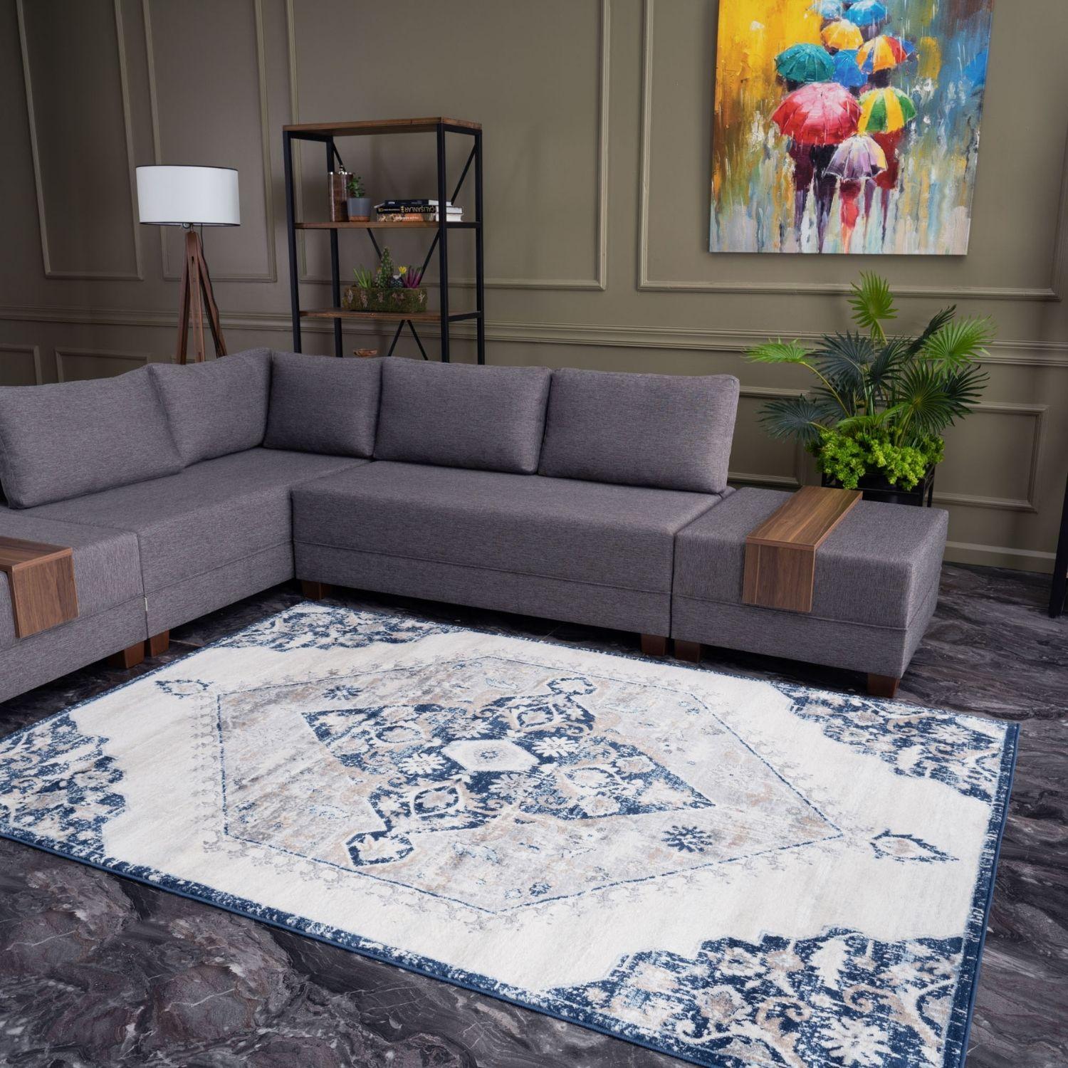 Montana Vintage Navy Rugs | 4020 - Bargainia.com - 