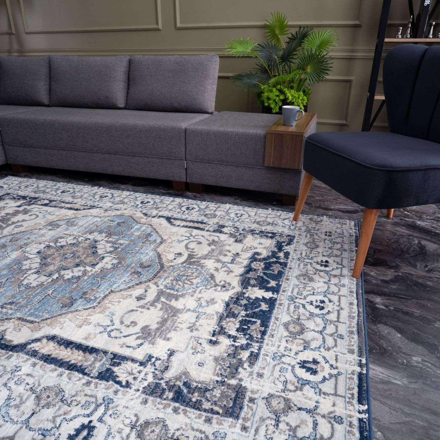 Montana Vintage Navy Rugs | 4040 - Bargainia.com - 