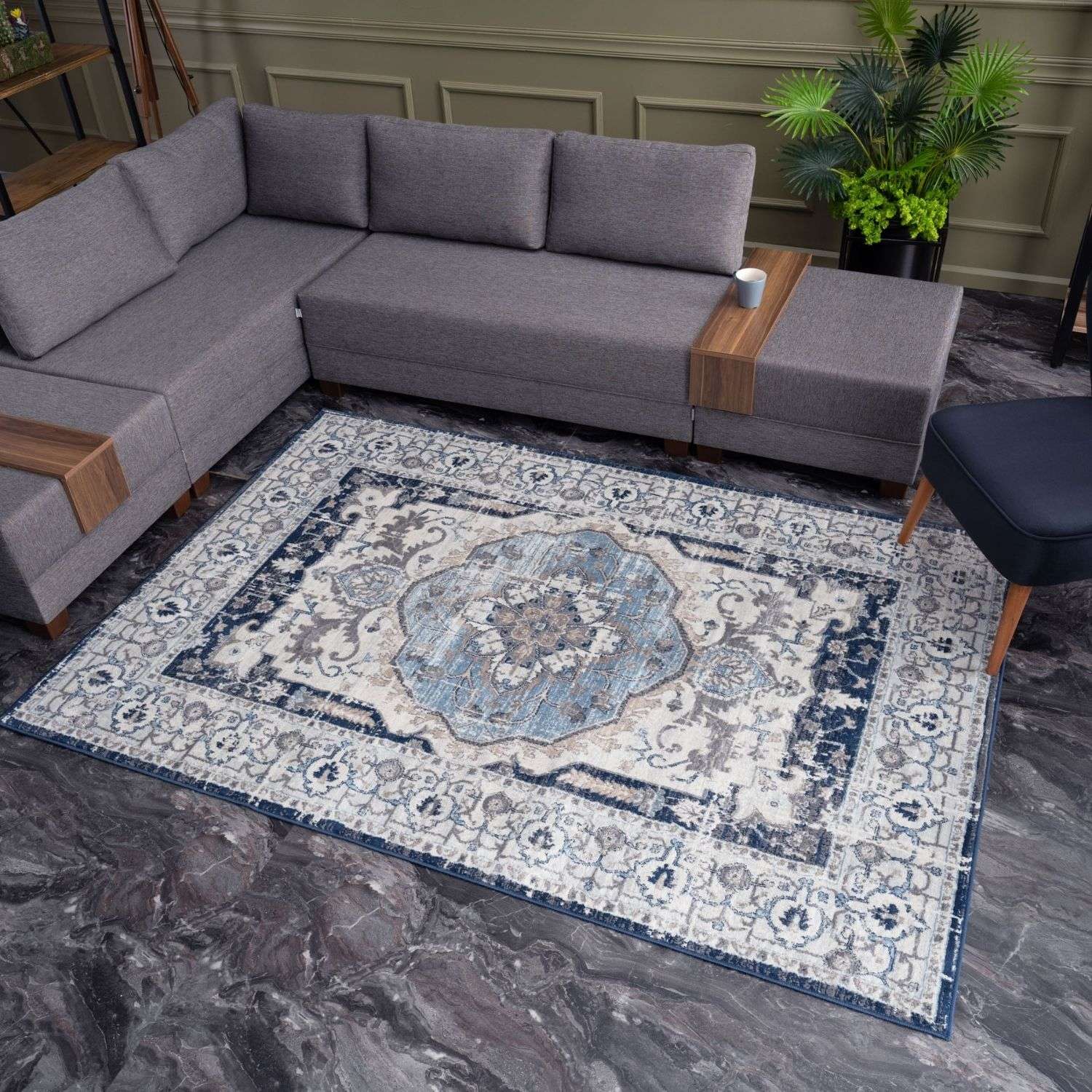 Montana Vintage Navy Rugs | 4040 - Bargainia.com - 5060784863746 - 2654